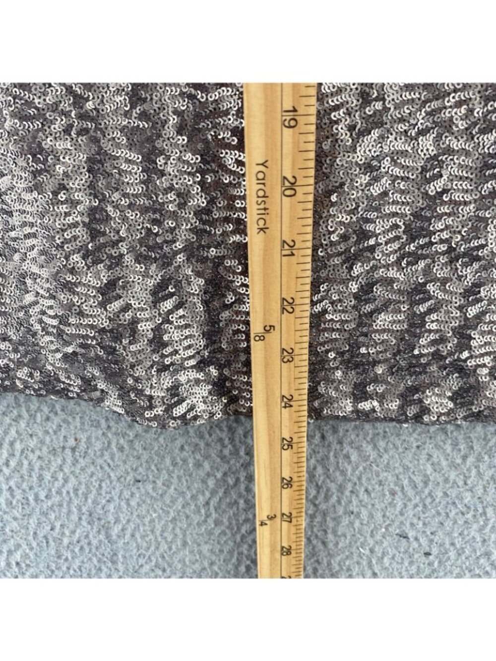 J Jill Skirt Womens Large Silver Sequins Pull On Knee Length Straight Pencil NWT - Picture 10 of 11